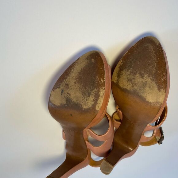 J. Crew Women’s Collin’s Platform Peep Toe Sling Back High Heels -Pink Nude Size - Picture 5 of 5